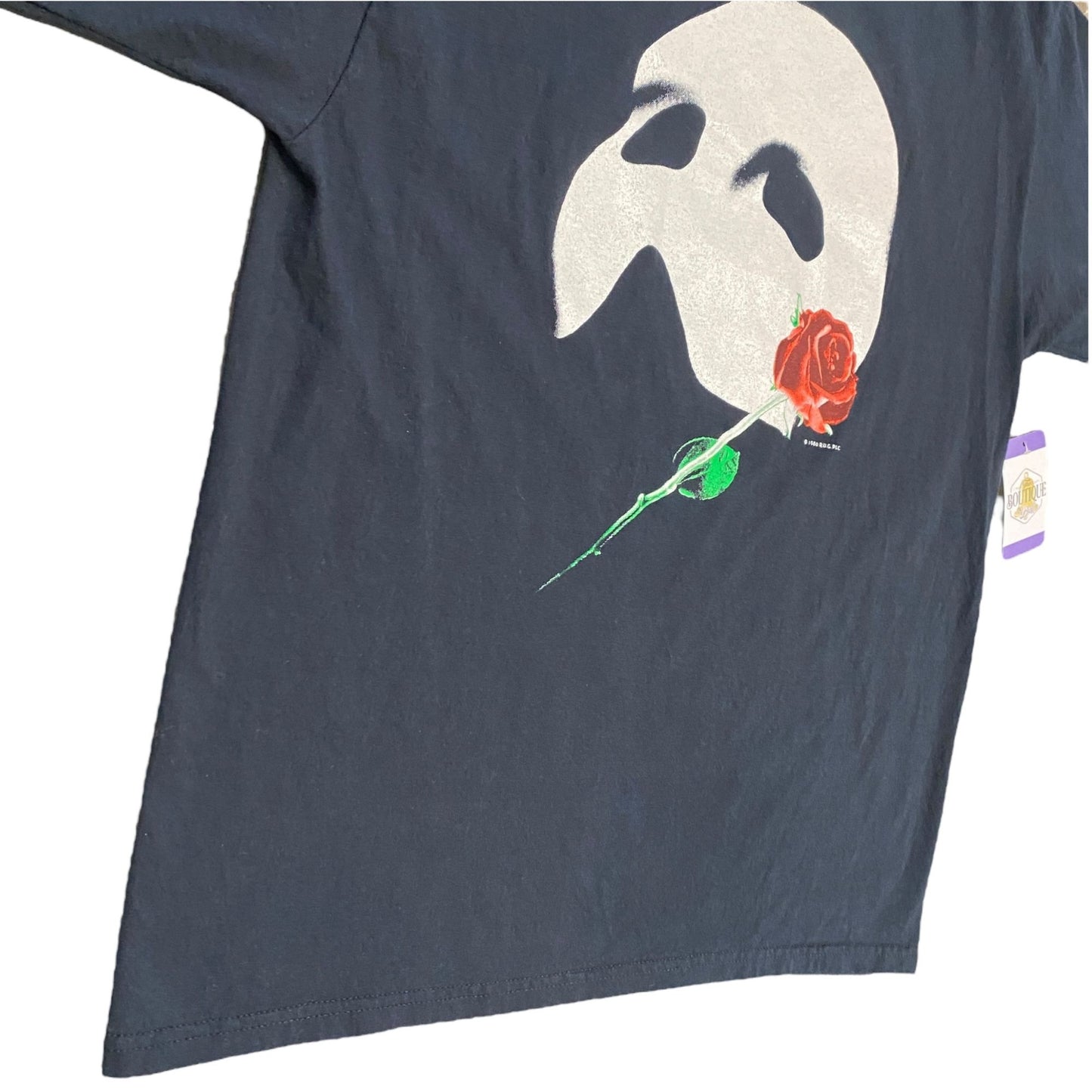 Vtg 80s Phantom of the Opera Glow in the Dark XL Tshirt Broadway Theatre 1986