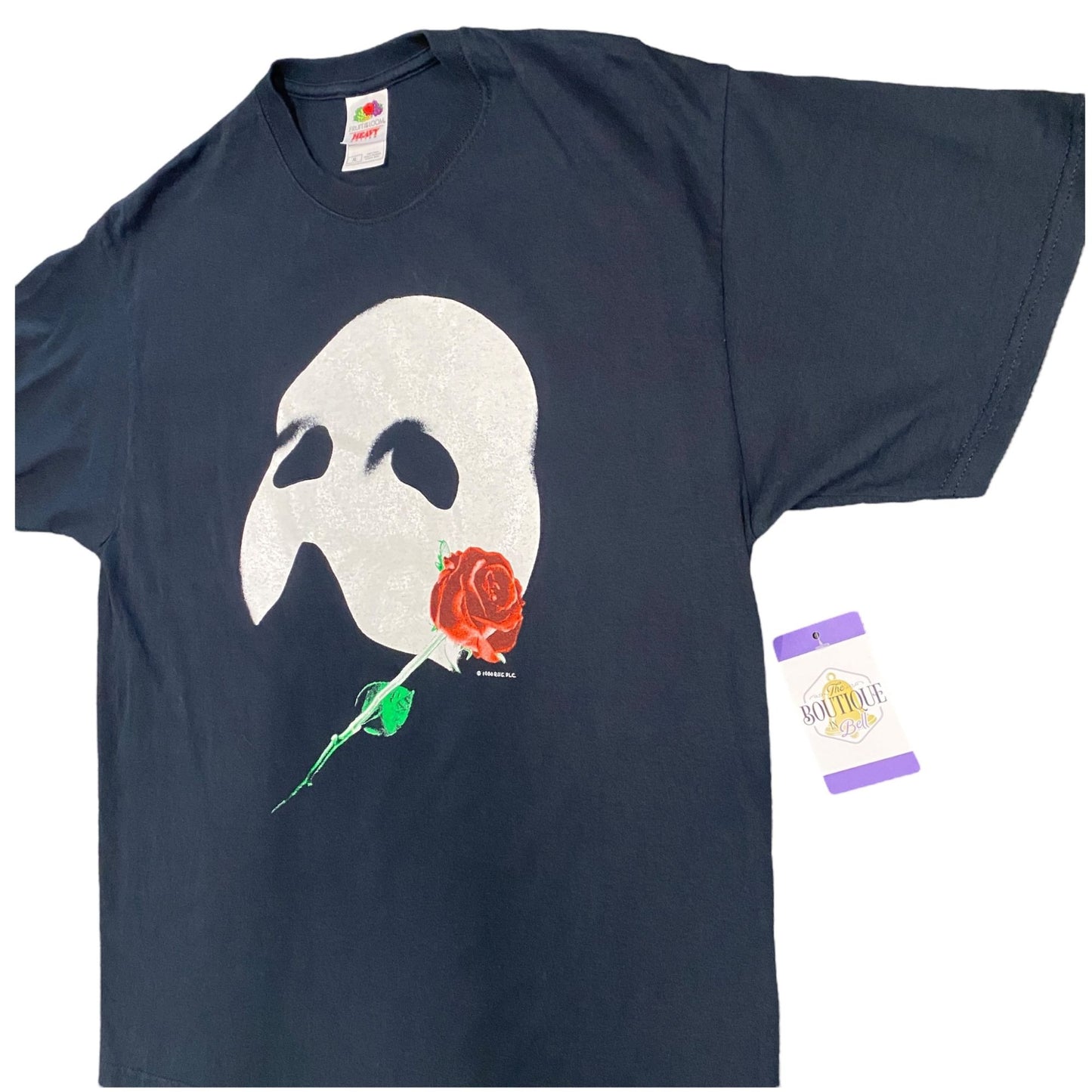 Vtg 80s Phantom of the Opera Glow in the Dark XL Tshirt Broadway Theatre 1986