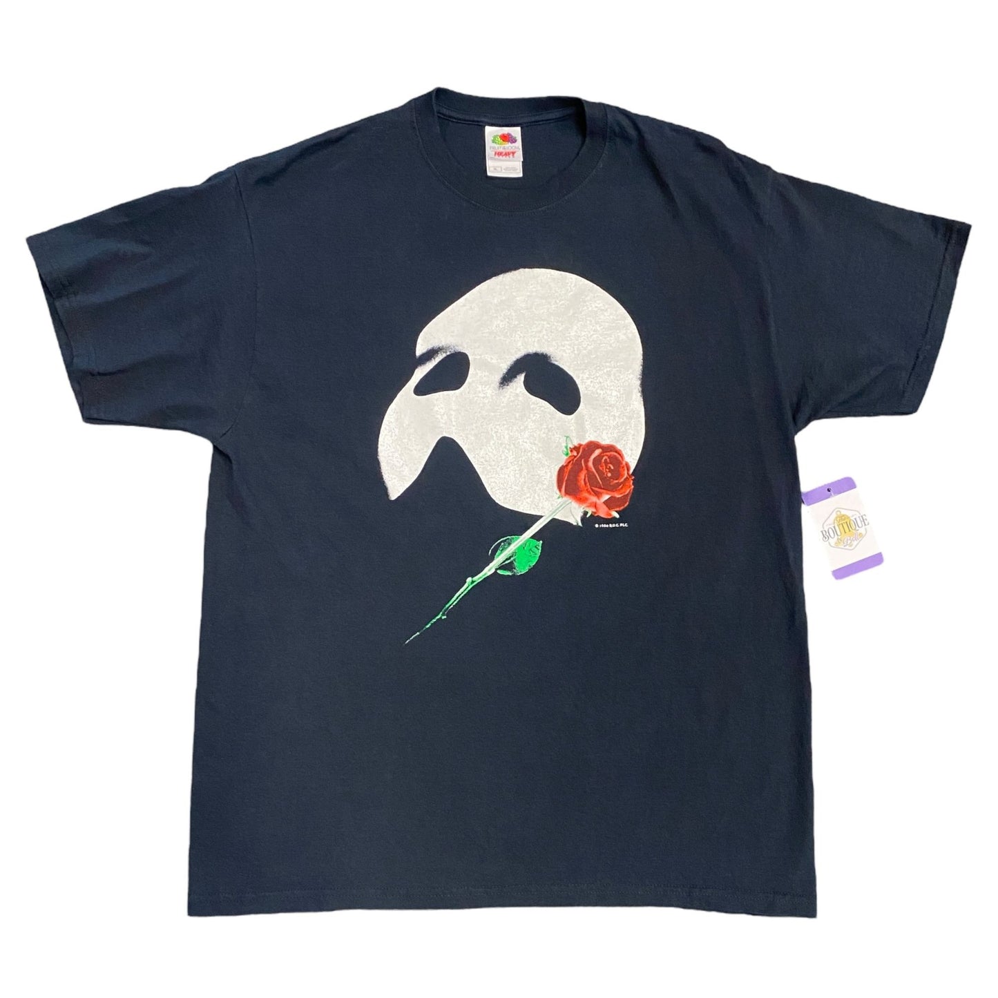 Vtg 80s Phantom of the Opera Glow in the Dark XL Tshirt Broadway Theatre 1986