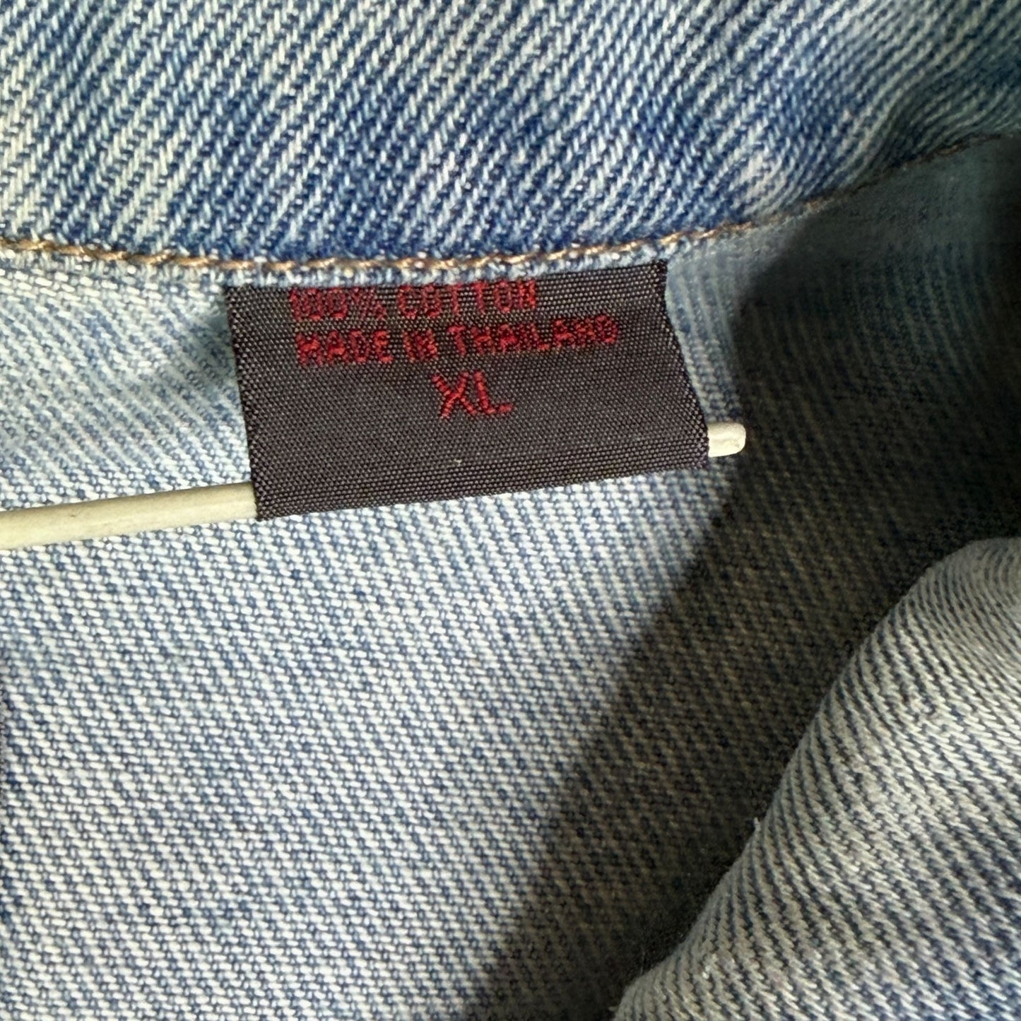 Vtg 90s Bugle Boy Light Wash Denim Mens Jacket Urban Streetwear Oversized Boxy