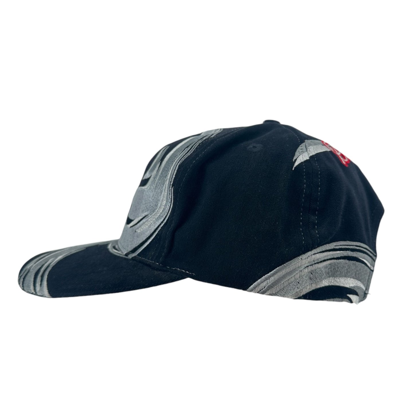 Vtg 90s Dale Earnhardt Snapback Baseball Cap #3 Silver Black Racing NASCAR NWT