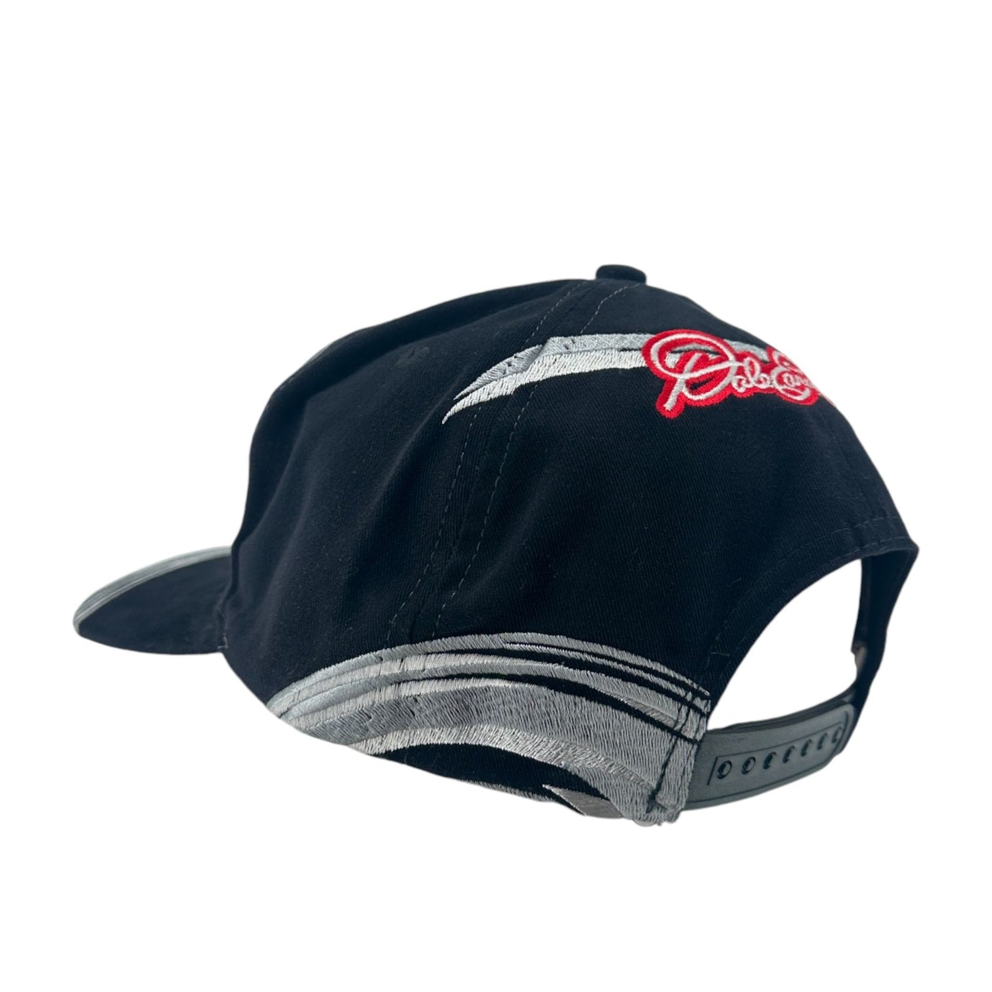 Vtg 90s Dale Earnhardt Snapback Baseball Cap #3 Silver Black Racing NASCAR NWT