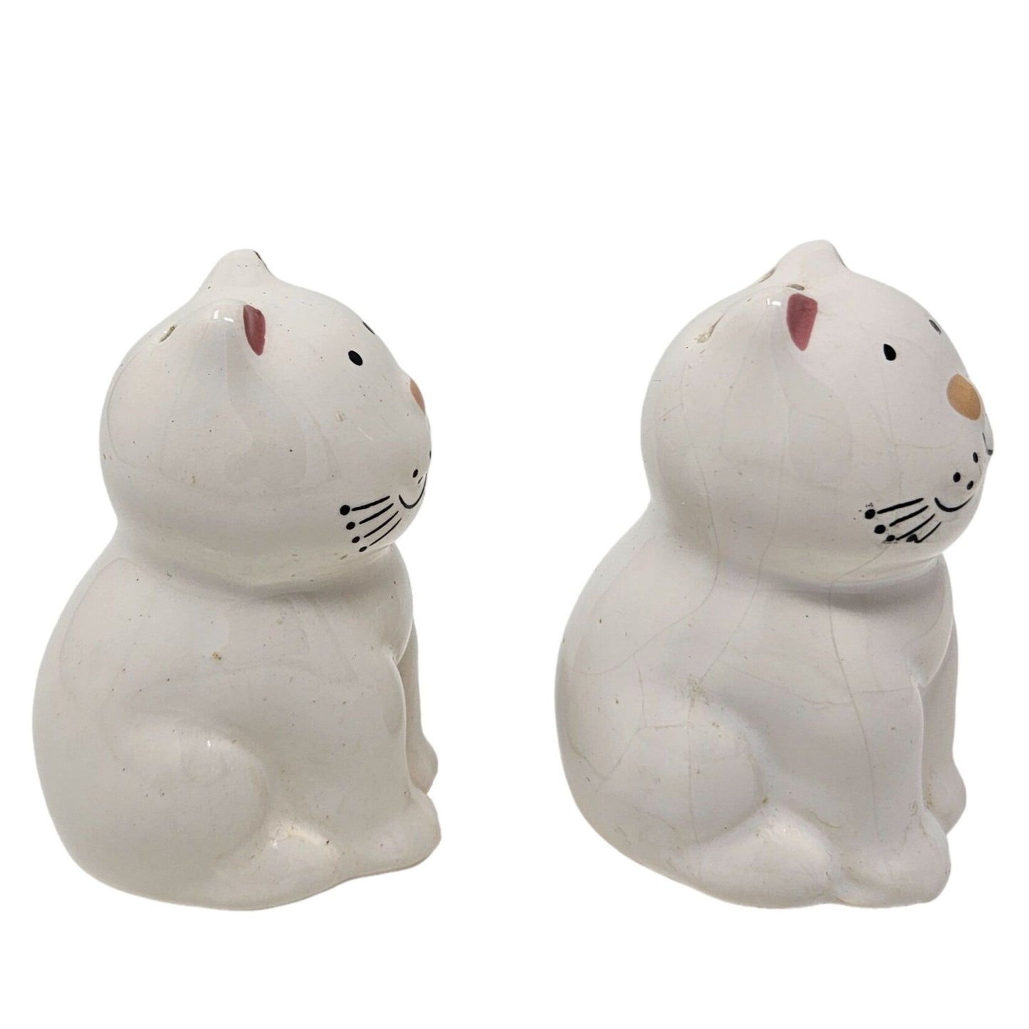 Vintage White Cat Salt And Pepper Shaker Dinnerware Home Goods Made in Brazil