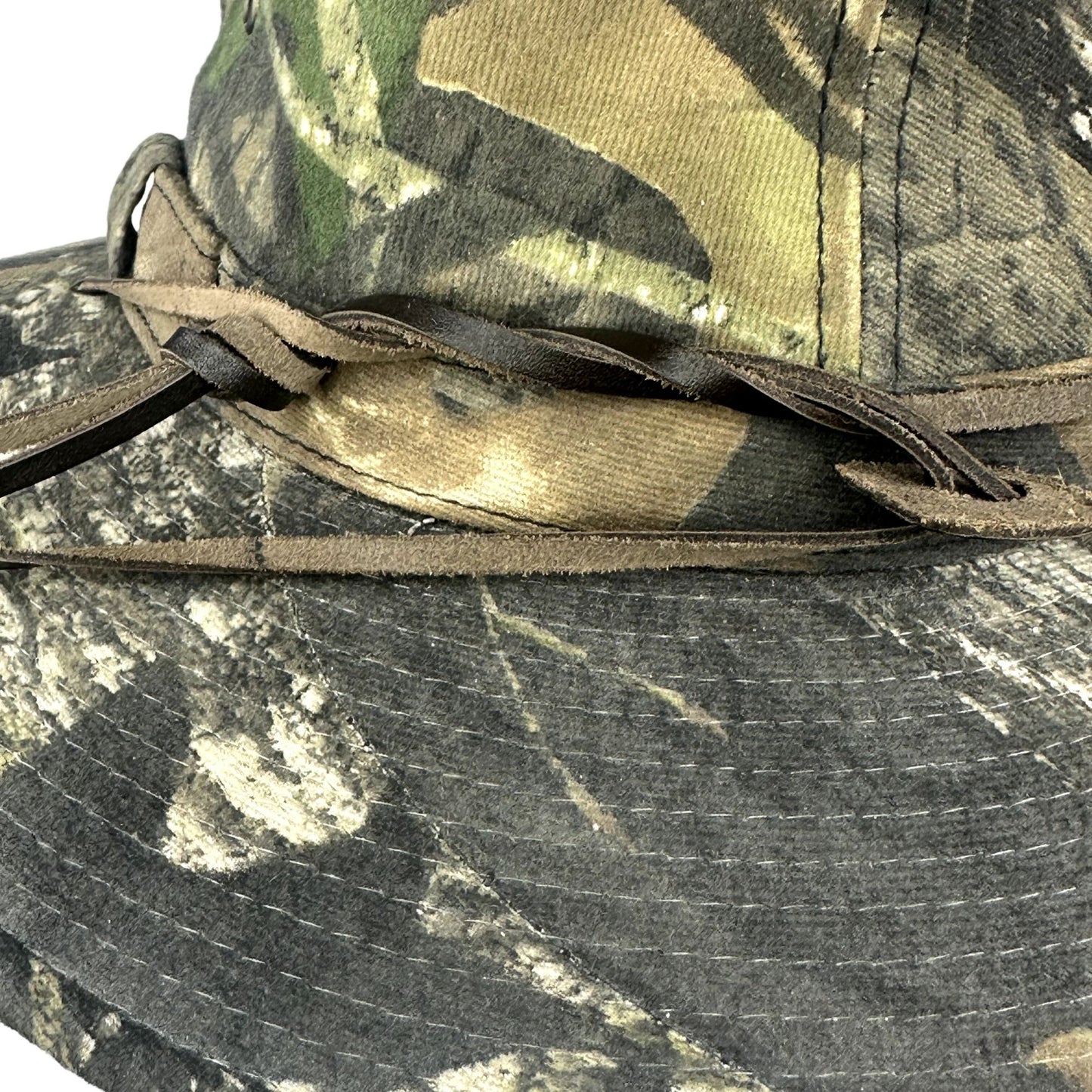 Redhead Mens L Wide Brim Hat Camo Advantage Timber Green Brown Hunting