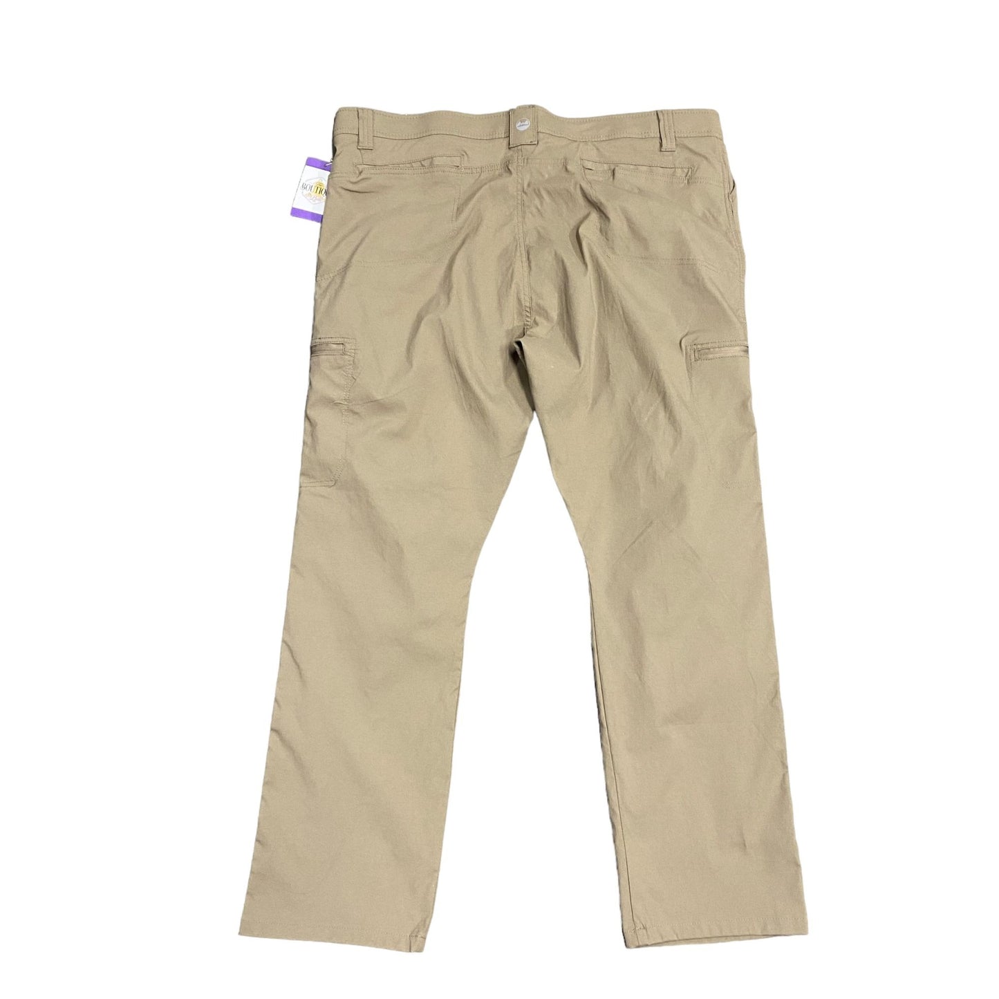 Wrangler 42x30 Outdoor Zippered Cargo Stretch Pants Color Khaki Nylon/Spandex