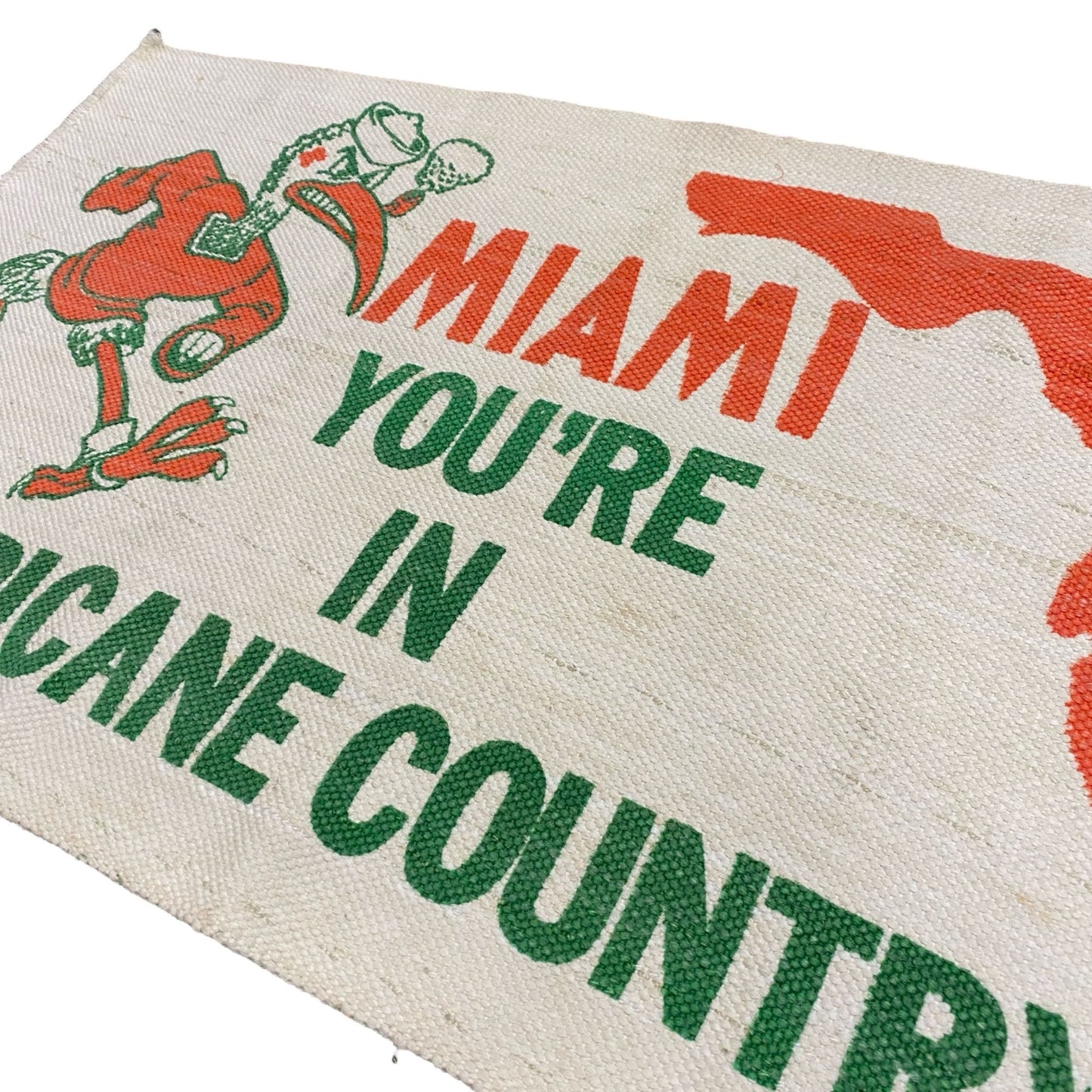 Vintage Miami Hurricanes Woven Rug