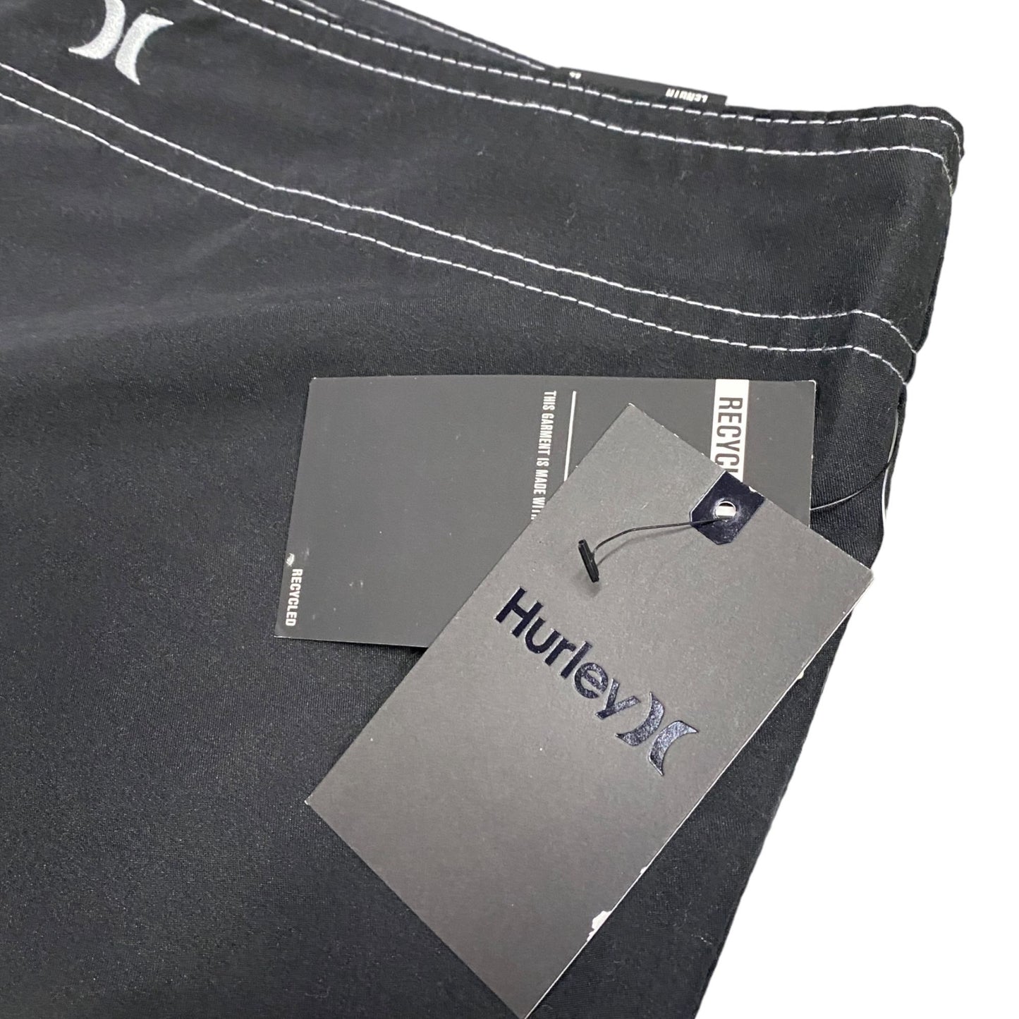 NWT Hurley Mens 42x22 Gray Swim Trunks Board Shorts Knee Length Drawstring Waist