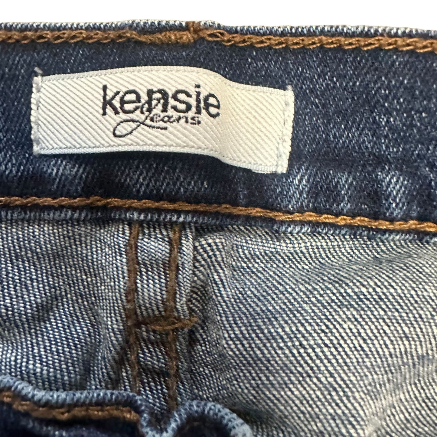 Kensie Jeans Womens Size 10 Blue Mid-Rise Stretch Cuffed Denim Jean Shorts