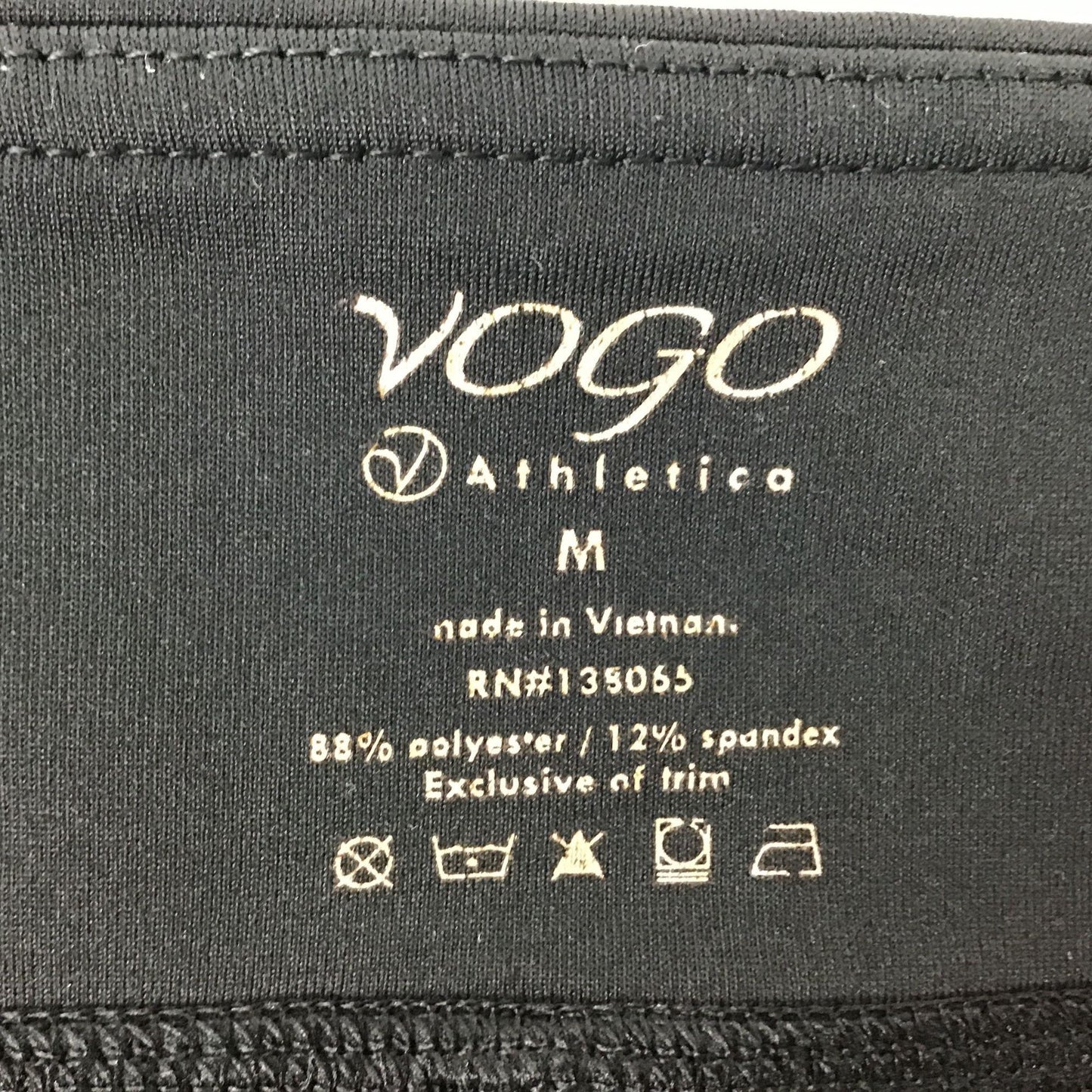 Vogo Womens M Black Athletic Legging Pants Stretchy Exterior Pockets Athleisure