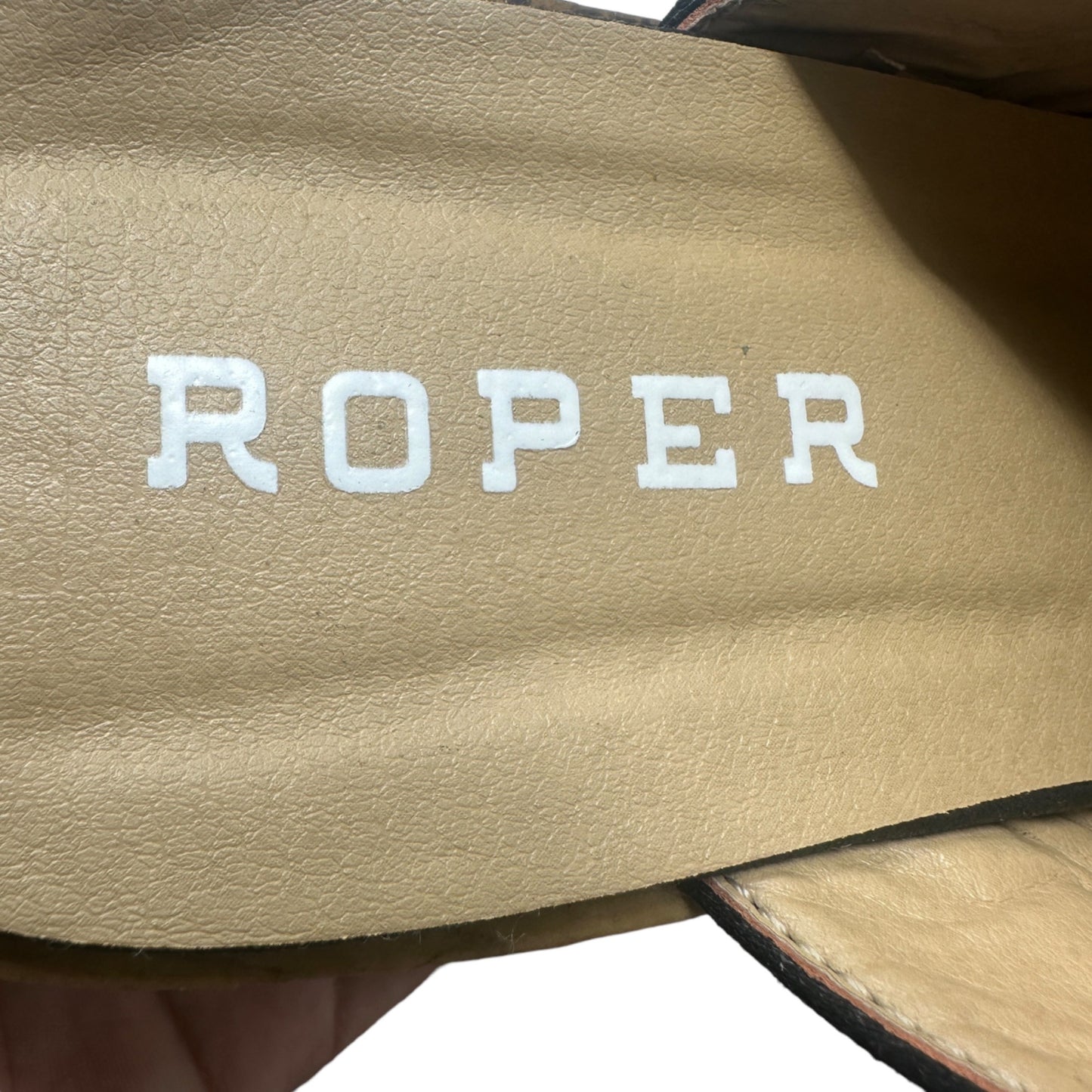 Roper Snip Toe Black Open Back Mule Beth Glittered Womens 11 Vegan Casual Low