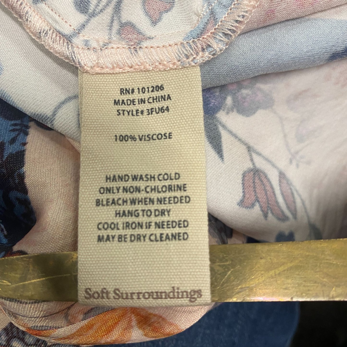 Soft Surroundings Womens PS Nassau Maxi Dress Front Button Tie Pink Blue Floral