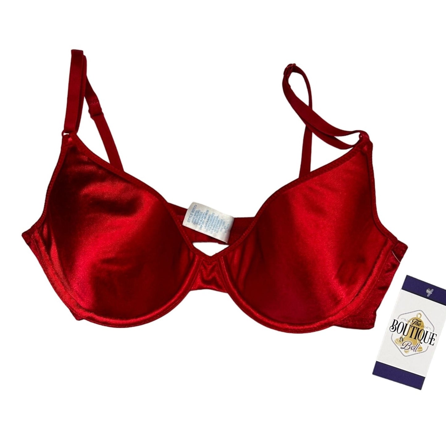 Vtg Sears Intimates 34C Red Black Bra (2) Underwire Lt Lining Lingerie Feminine