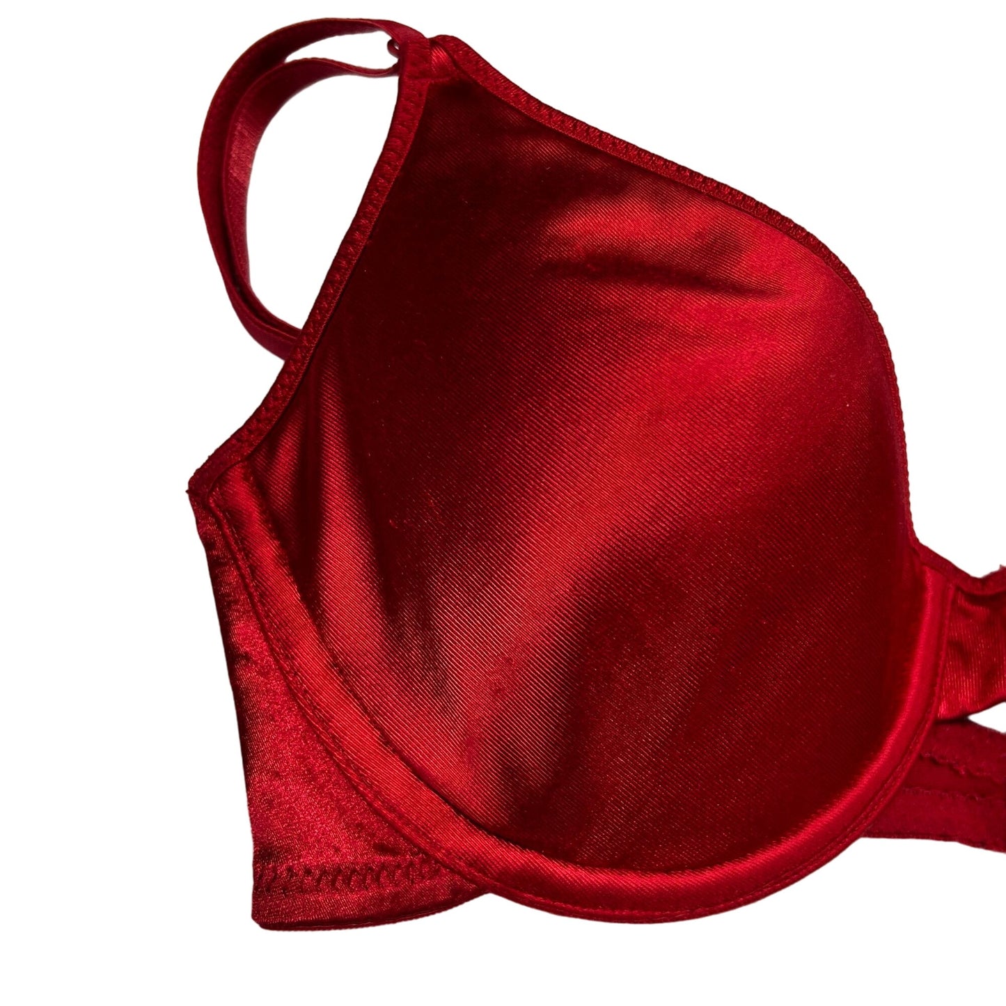 Vtg Sears Intimates 34C Red Black Bra (2) Underwire Lt Lining Lingerie Feminine