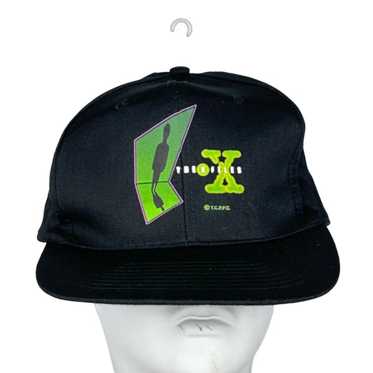 Vintage The X-Files Black Snapback Adjustable Hat 90s Movie TV Show TCFFC