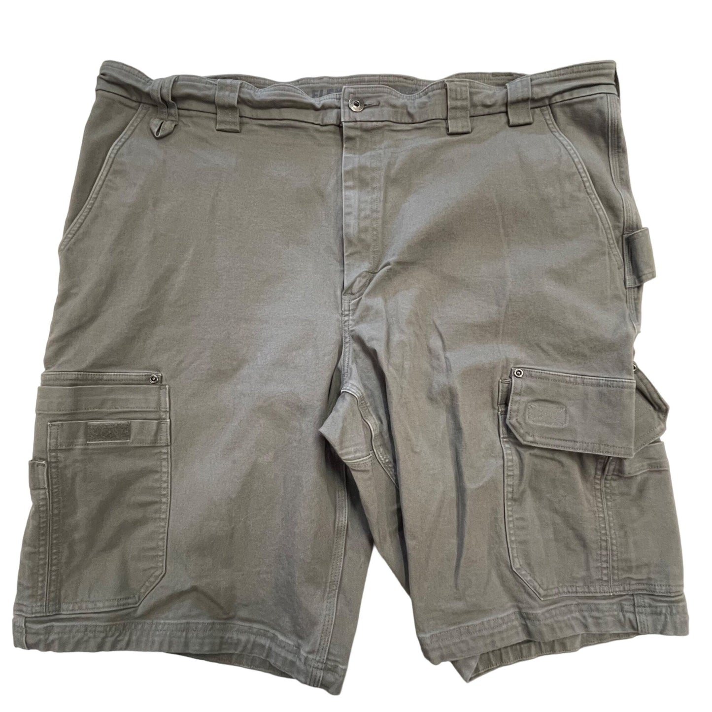 Duluth Trading Co Mens 46 Gray Flex Fire Hose Cargo Shorts Utility Pockets