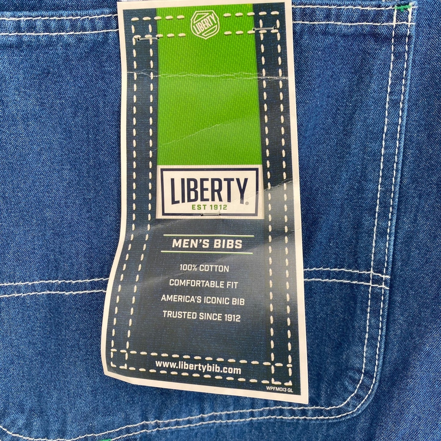 NWT Liberty Mens Denim Overalls 62x30 Bibs Carpenter Dark Wash Zipped Pocket