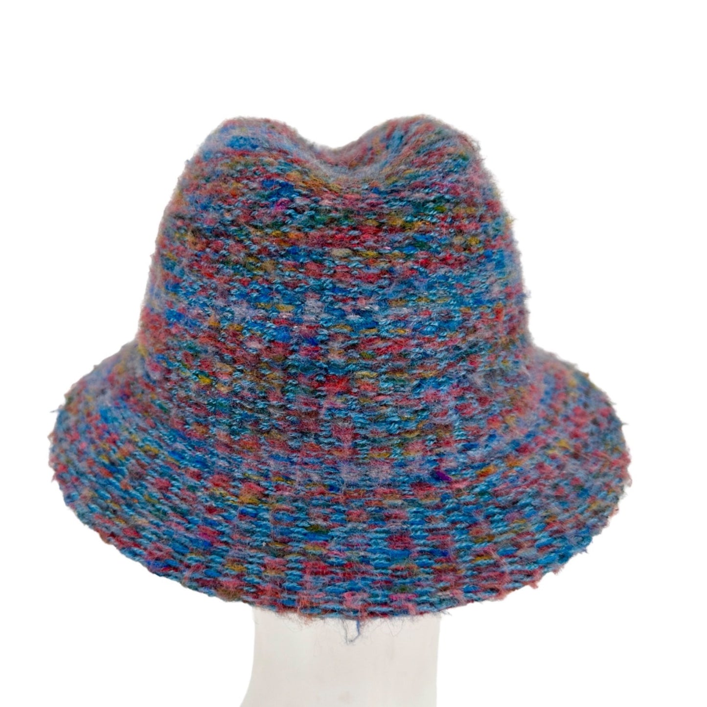 Jeffery Lawrence for Lawrence Bentley Italian Womens Knit Fedora Hat Wool Blend