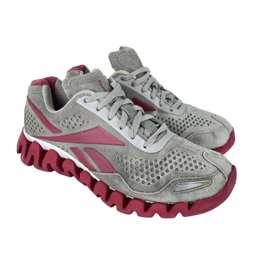 Reebok Zig Energy Running Shoes 71-J22339 Gray Neon Pink Womens Size 7