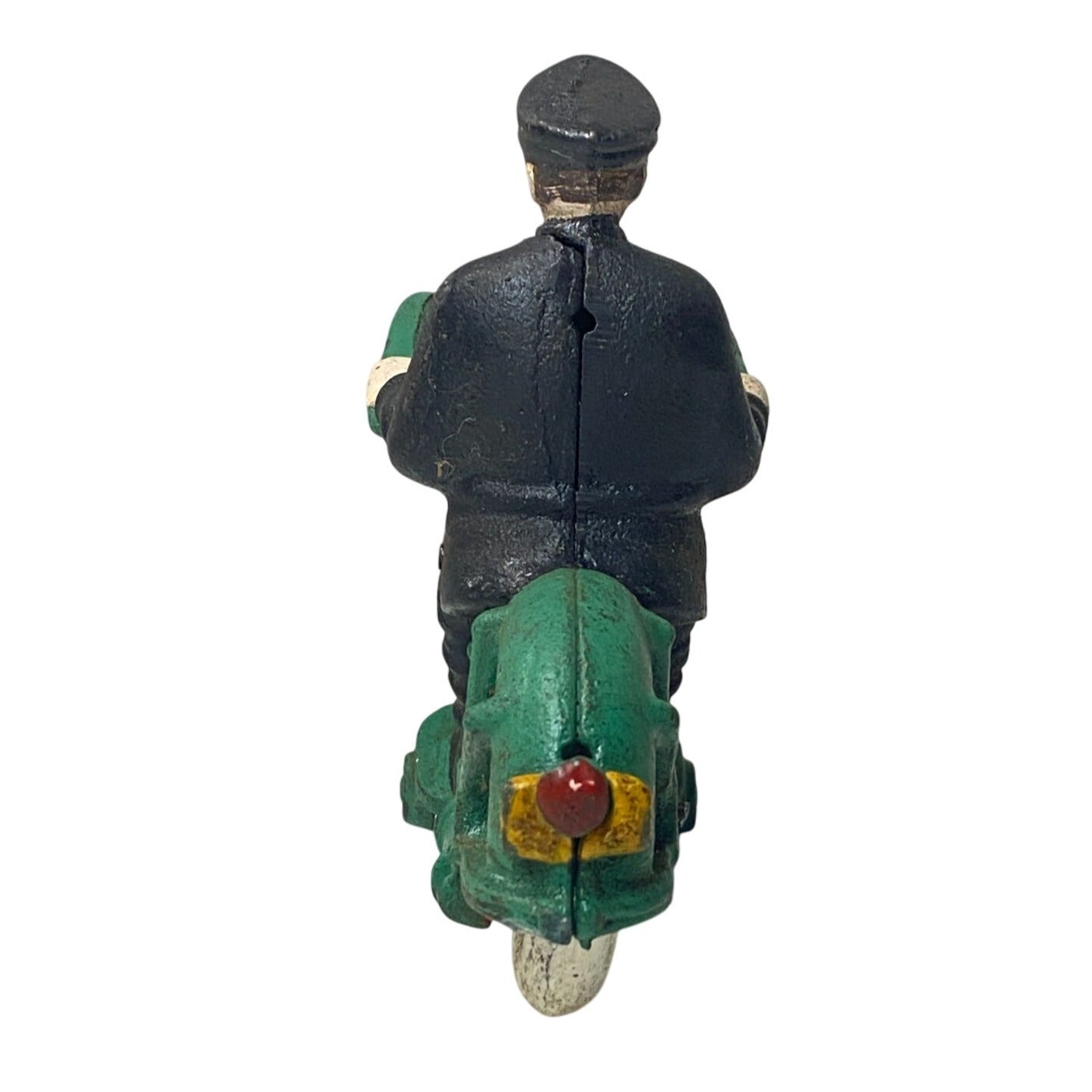 Vintage Hubley Cast Iron 7.5" Green Police Harley Champion Repro Display Toy