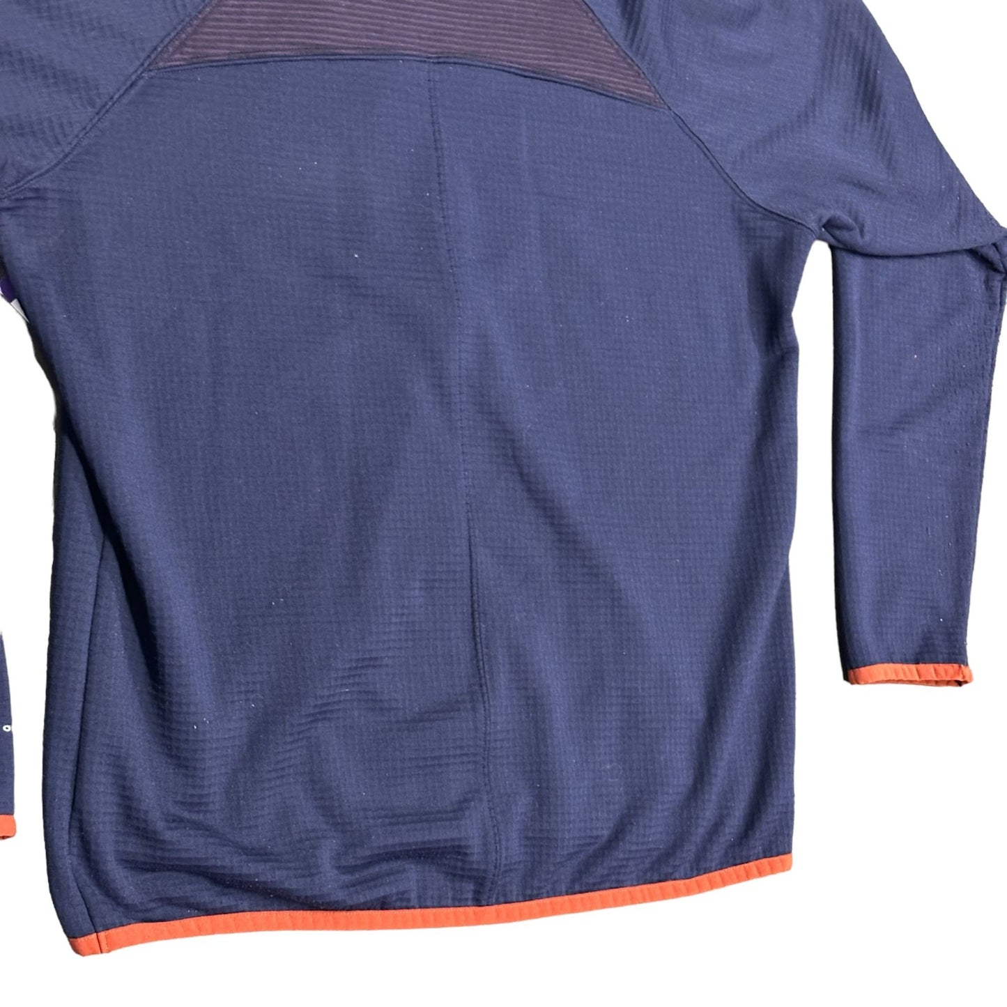 Columbia Mens XL Omniwick 1/4 Zip Pullover Jacket Navy Blue Orange Zip Pocket