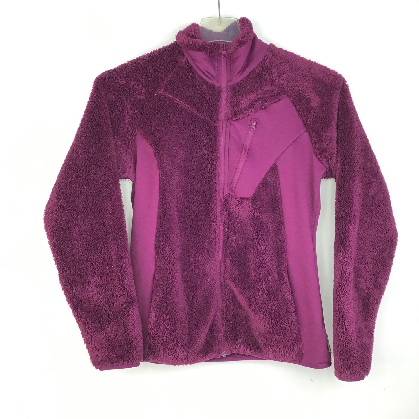 Columbia Fleece Jacket Small Purple Long Sleeve Full Zip Zippered Pockets