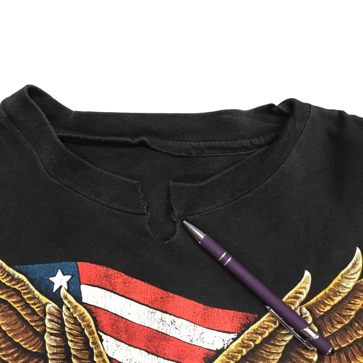 Unbranded M American Flag Bald Eagle Graphic Black T Shirt Prisoners of War