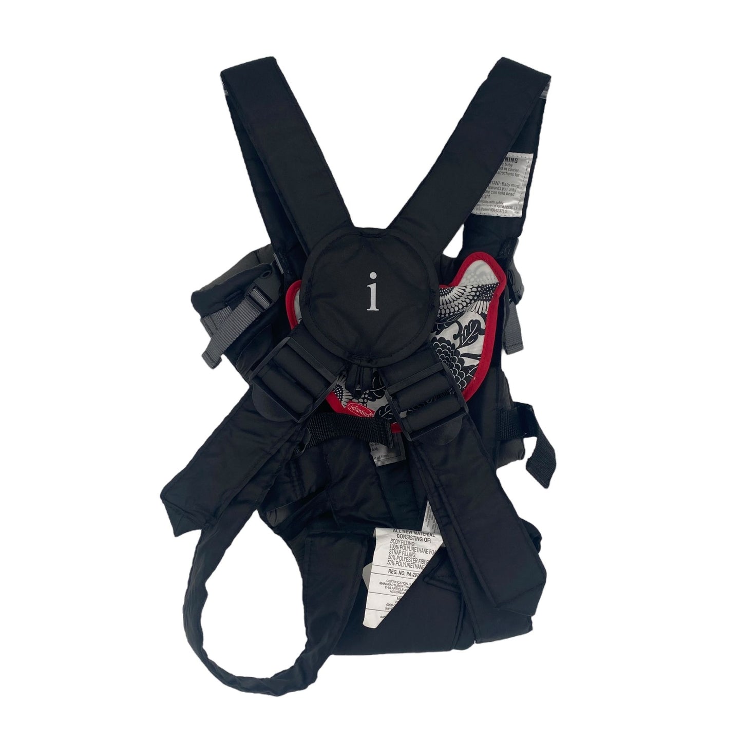 Infantino Swift Classic Carrier 8-25lbs - 2 Ways to Carry Black Carrier with Bib