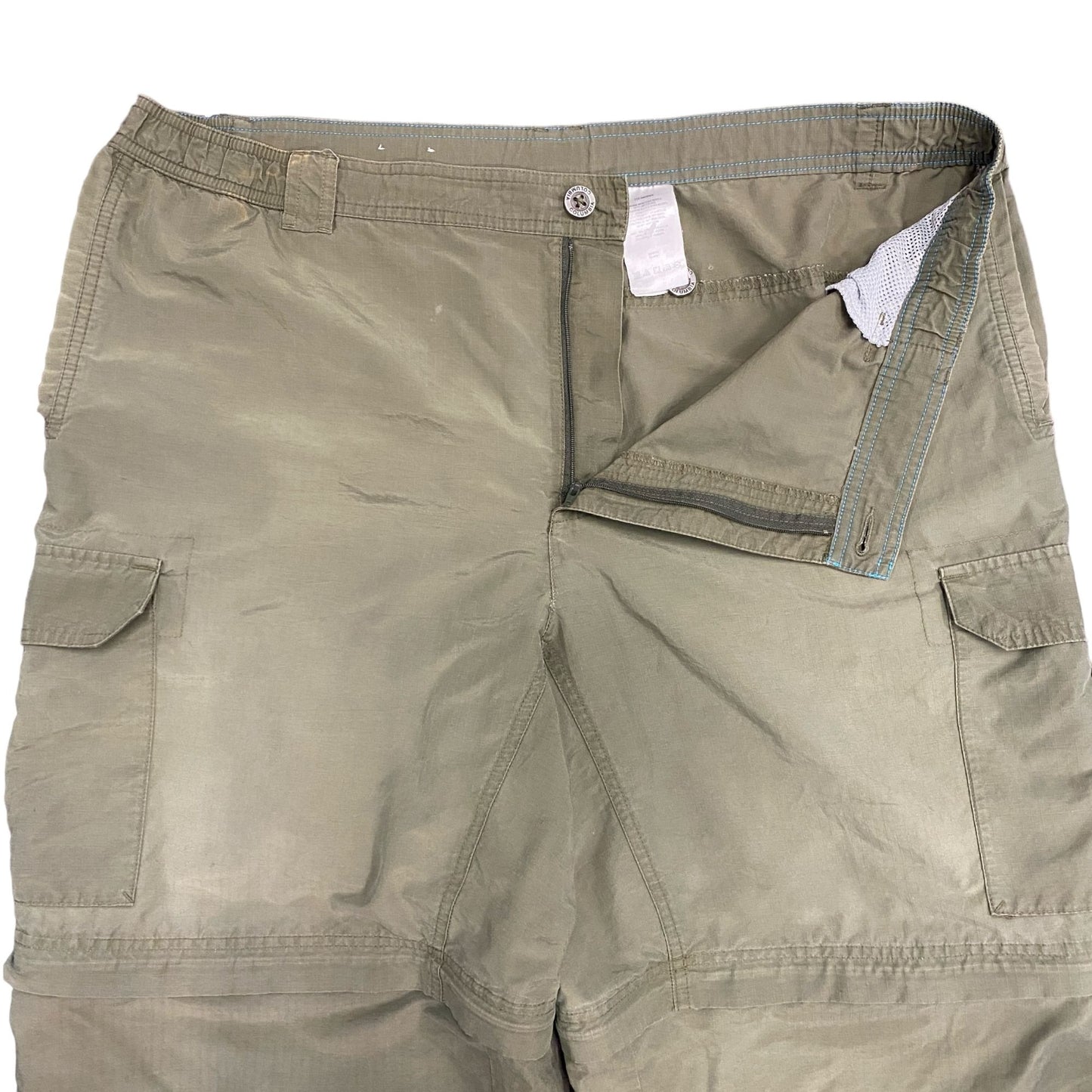 Columbia XL 32 Green Titanium Packable Convertible Omni Dry Hiking Pants Shorts