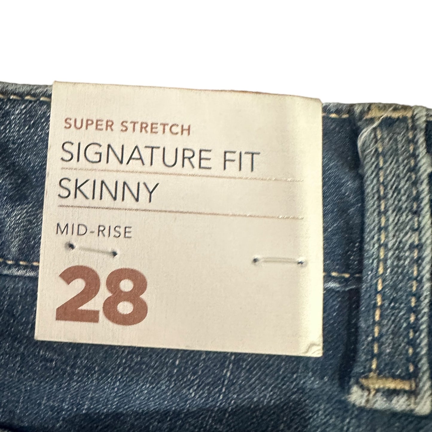 Lane Bryant 28 Super Stretch Signature Fit Skinny Jeans Mid-Rise Flex Waistband