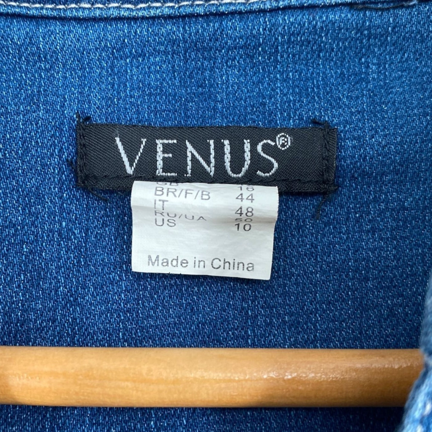 Venus Denim Mini Shirt Dress Vintage Y2K Faded Bubble Hem Pockets Size US 10