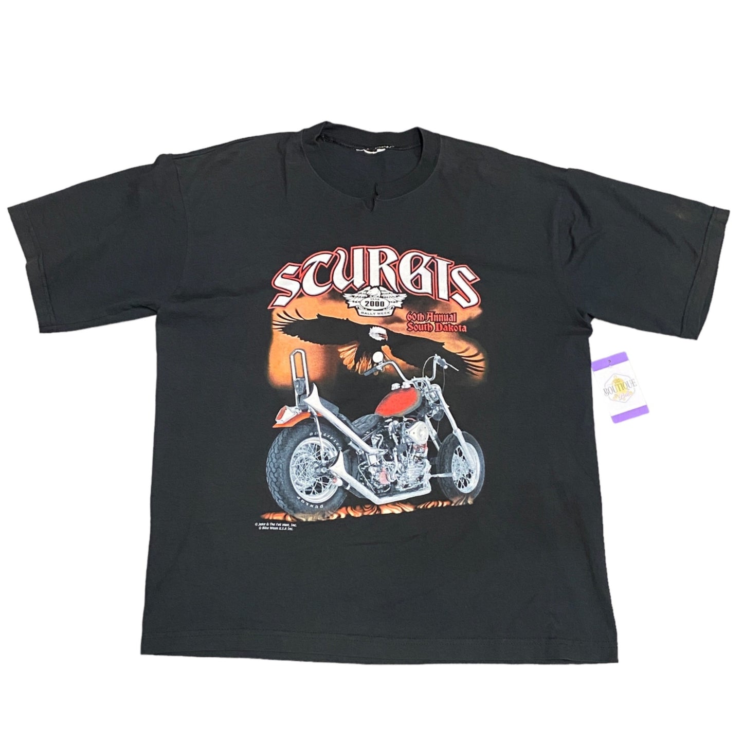 Y2K Vintage XXL Sturgis South Dakota 2000 60th Annual Bike Rally Week TShirt