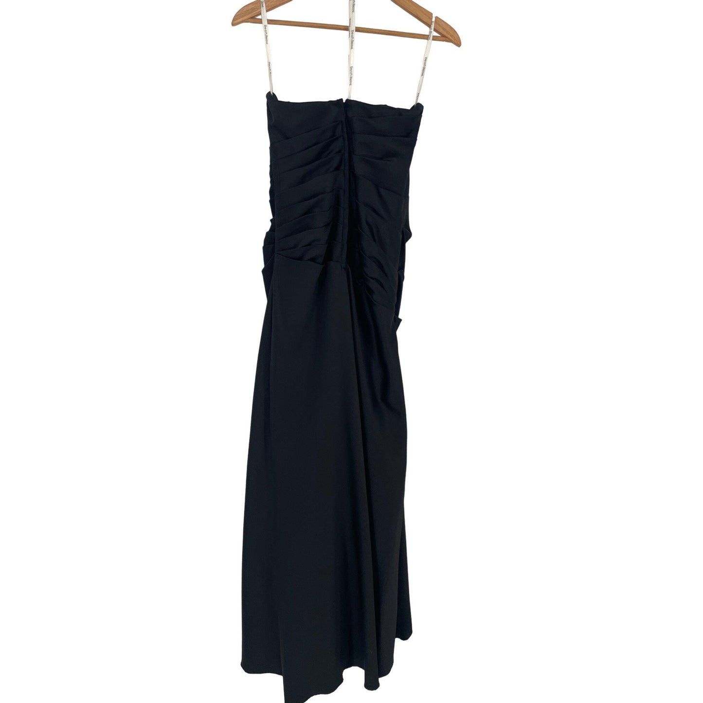 Davids Bridal Strapless Full Length Evening Gown Black 6 Old Hollywood Glam Gala
