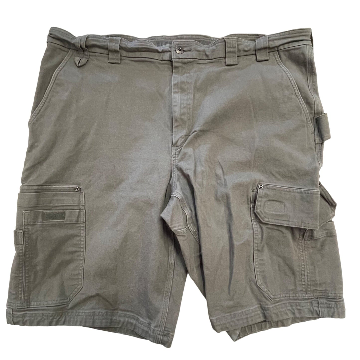 Duluth Trading Co Mens 46 Gray Flex Fire Hose Cargo Shorts Utility Pockets