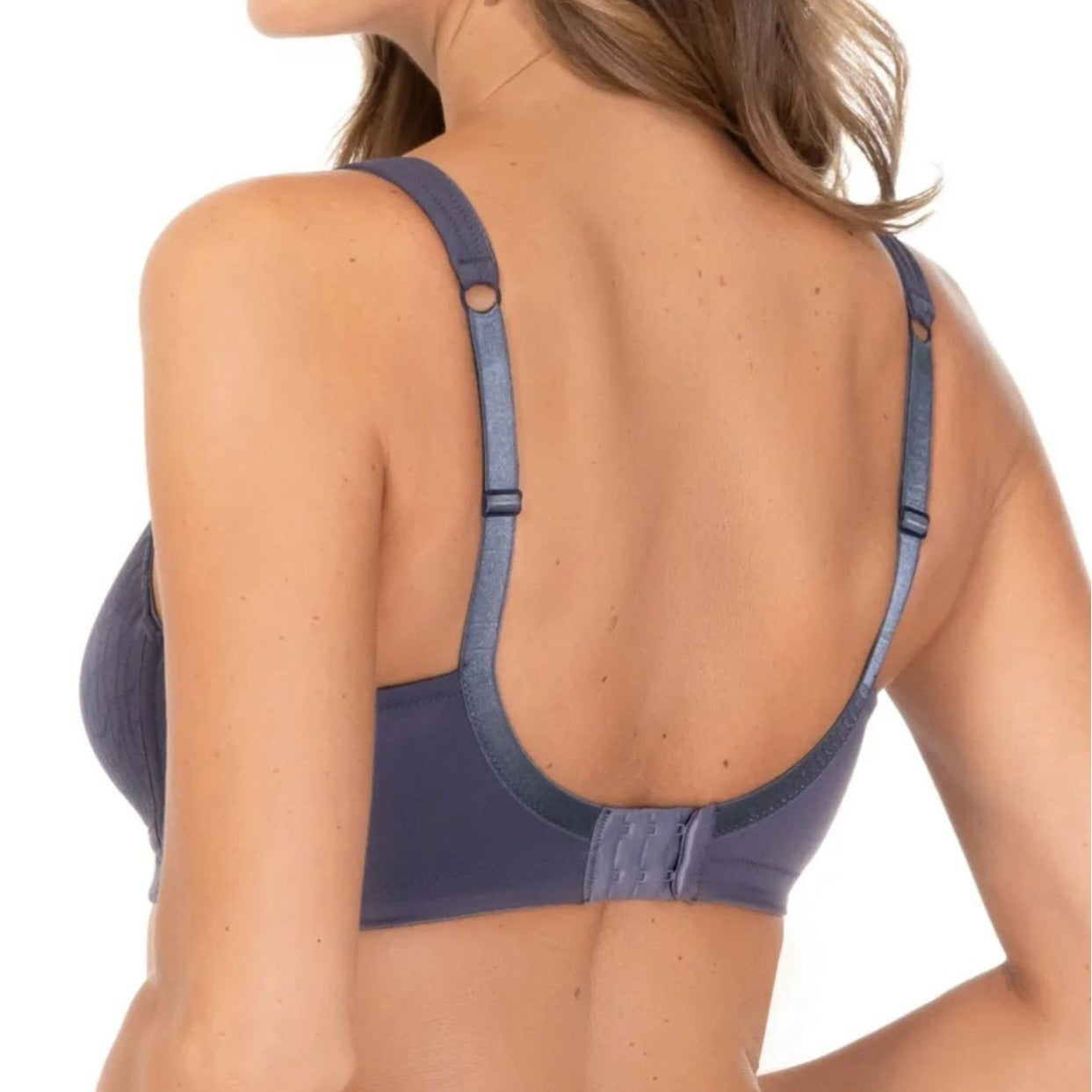 Rosme 44C Powerlace Blue Gray Soft Bra Wireless Padded Straps