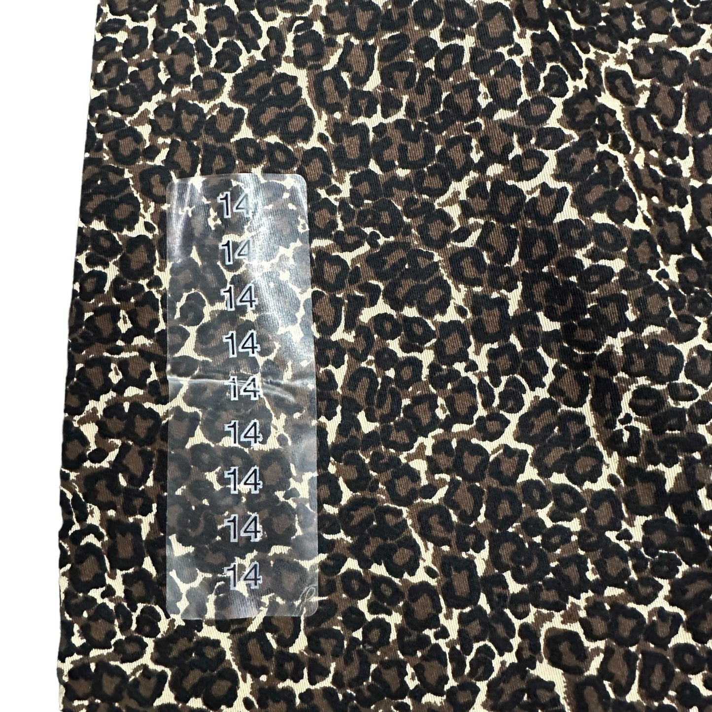 NWT Chaus Womens 14 Cheetah Print Capri Pants Secret Stretch Waist 7224313