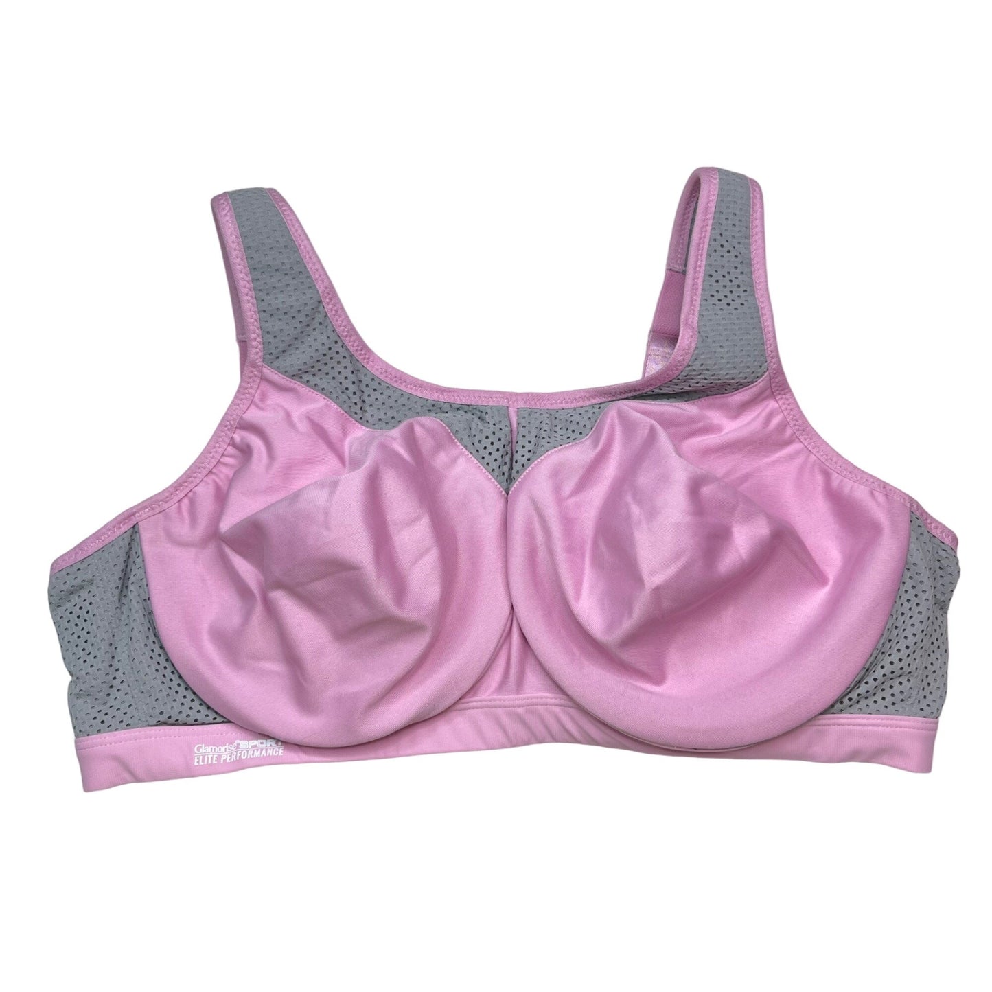 Glamorise 44C Pink Full Coverage Sports Bra Seamless Underwire High Impact