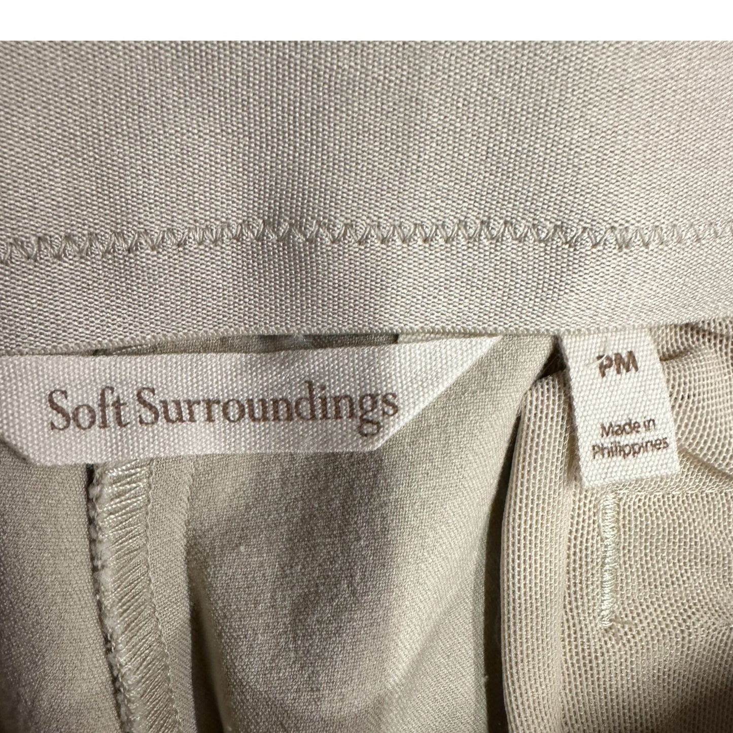 NWT Soft Surroundings Superla Stretch Pull-On Straight Leg Crop Pant 10/12 PM