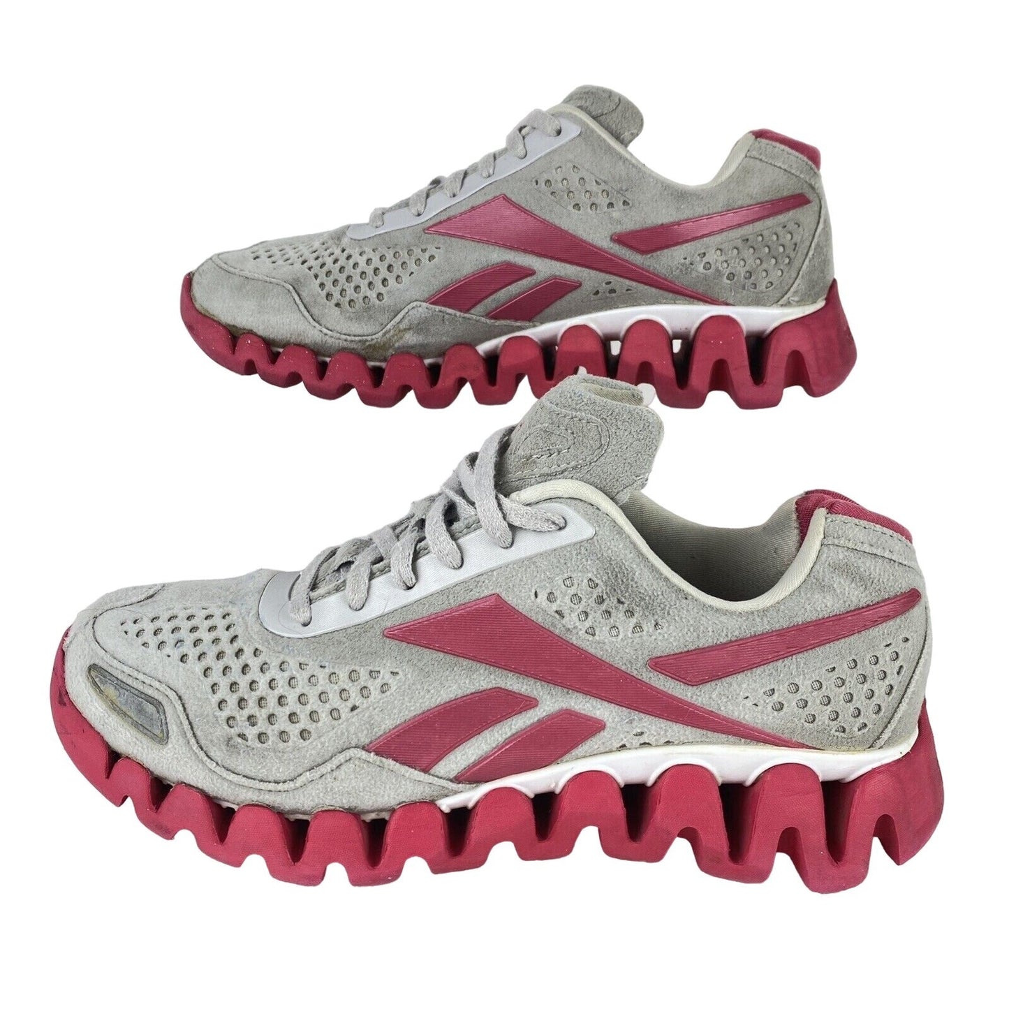 Reebok Zig Energy Running Shoes 71-J22339 Gray Neon Pink Womens Size 7