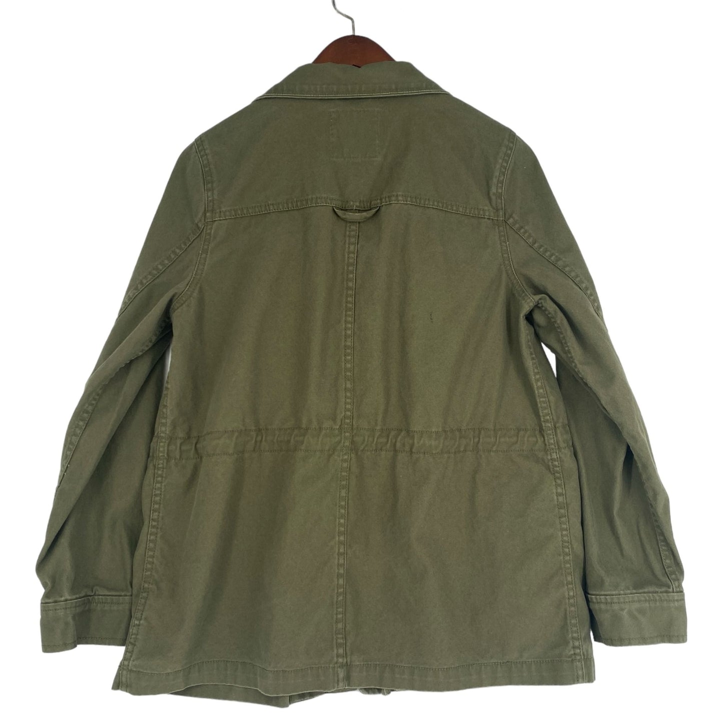 Madewell Womens M Olive Green Passage Military Utility Cargo Jacket Full Zip