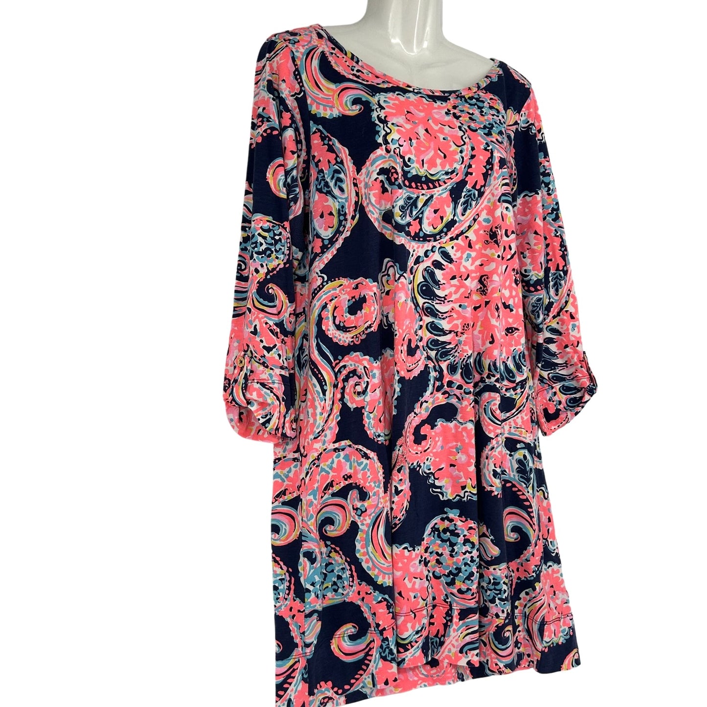 Lilly Pulitzer L Linden Shift Dress Paisley Pop Up For The Halibut Pima Cotton