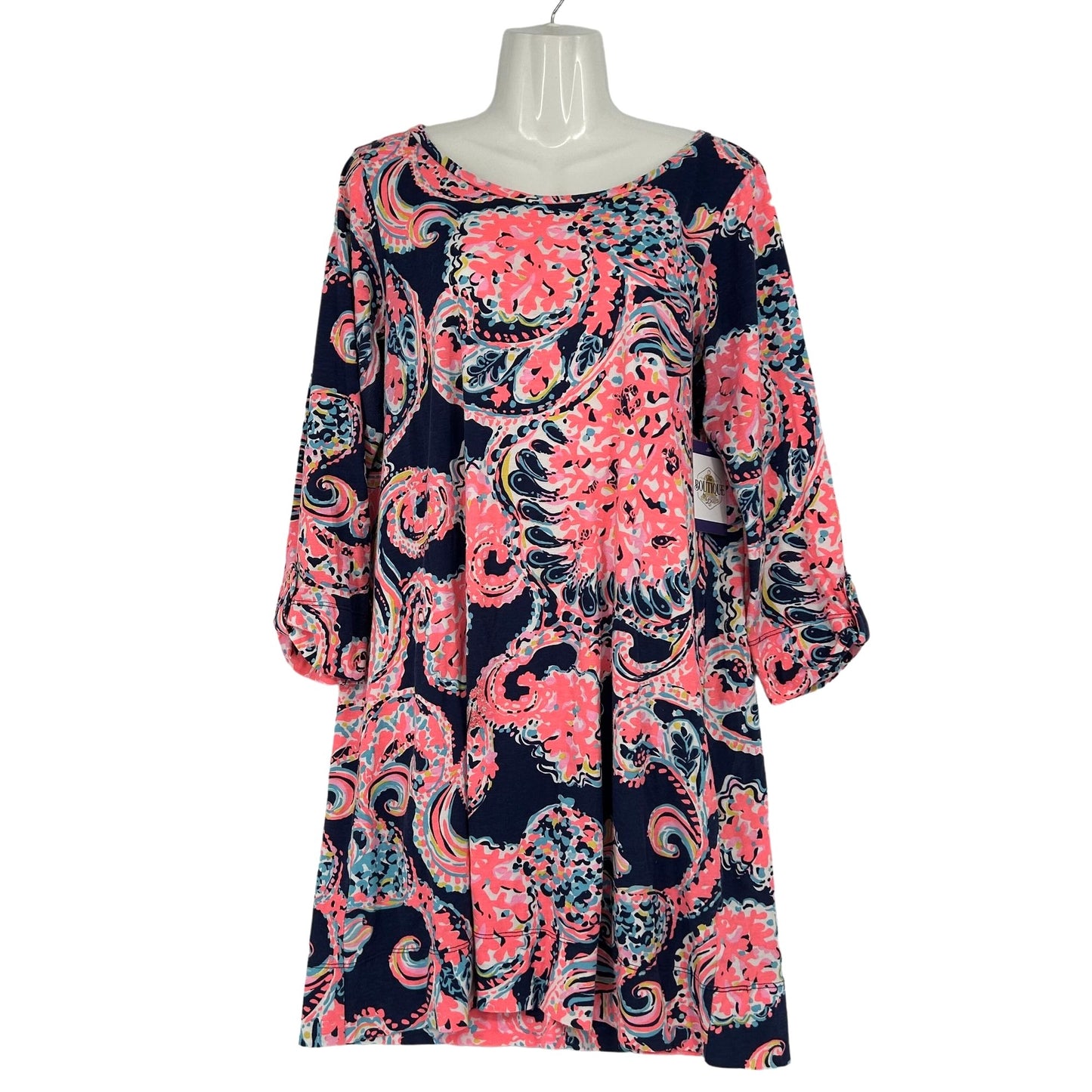 Lilly Pulitzer L Linden Shift Dress Paisley Pop Up For The Halibut Pima Cotton