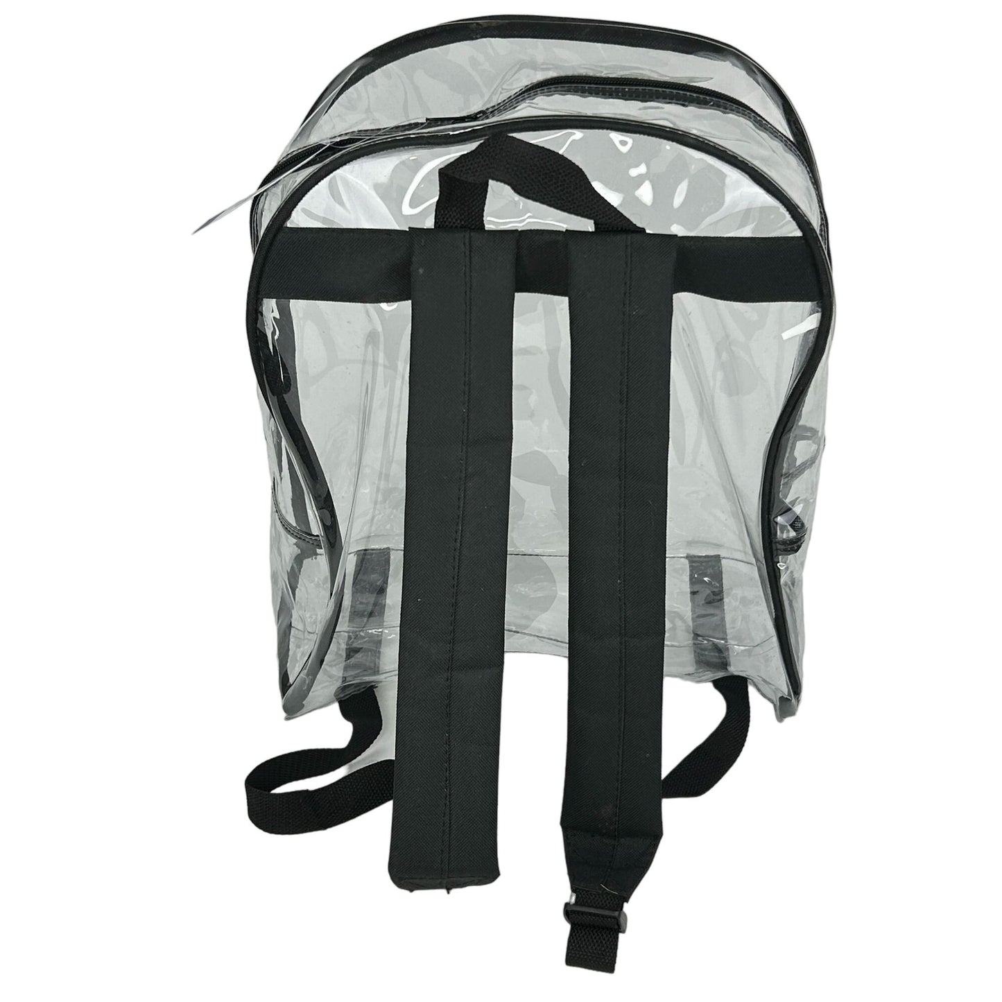 Clear Waterproof Backpack Security Approved Bookbag Black Trim Vinyl PVC