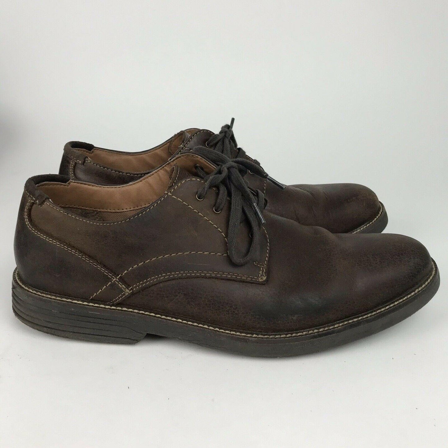 Dockers Brown Leather Parkway Oxfords Mens 10.5 Casual Work Dress Shoes