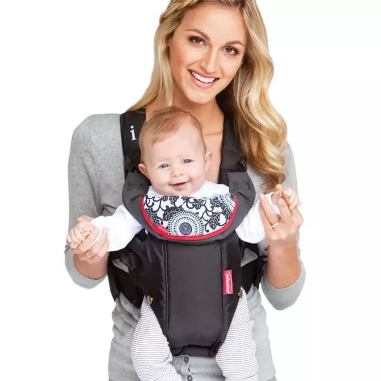 Infantino Swift Classic Carrier 8-25lbs - 2 Ways to Carry Black Carrier with Bib