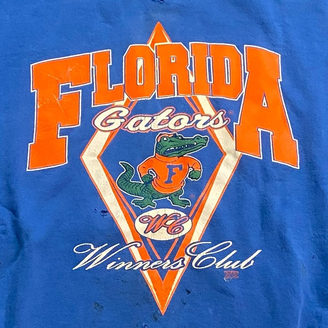 Vintage 20/20 Sport XL Florida Gators Pullover Sweatshirt Grunge Made in USA