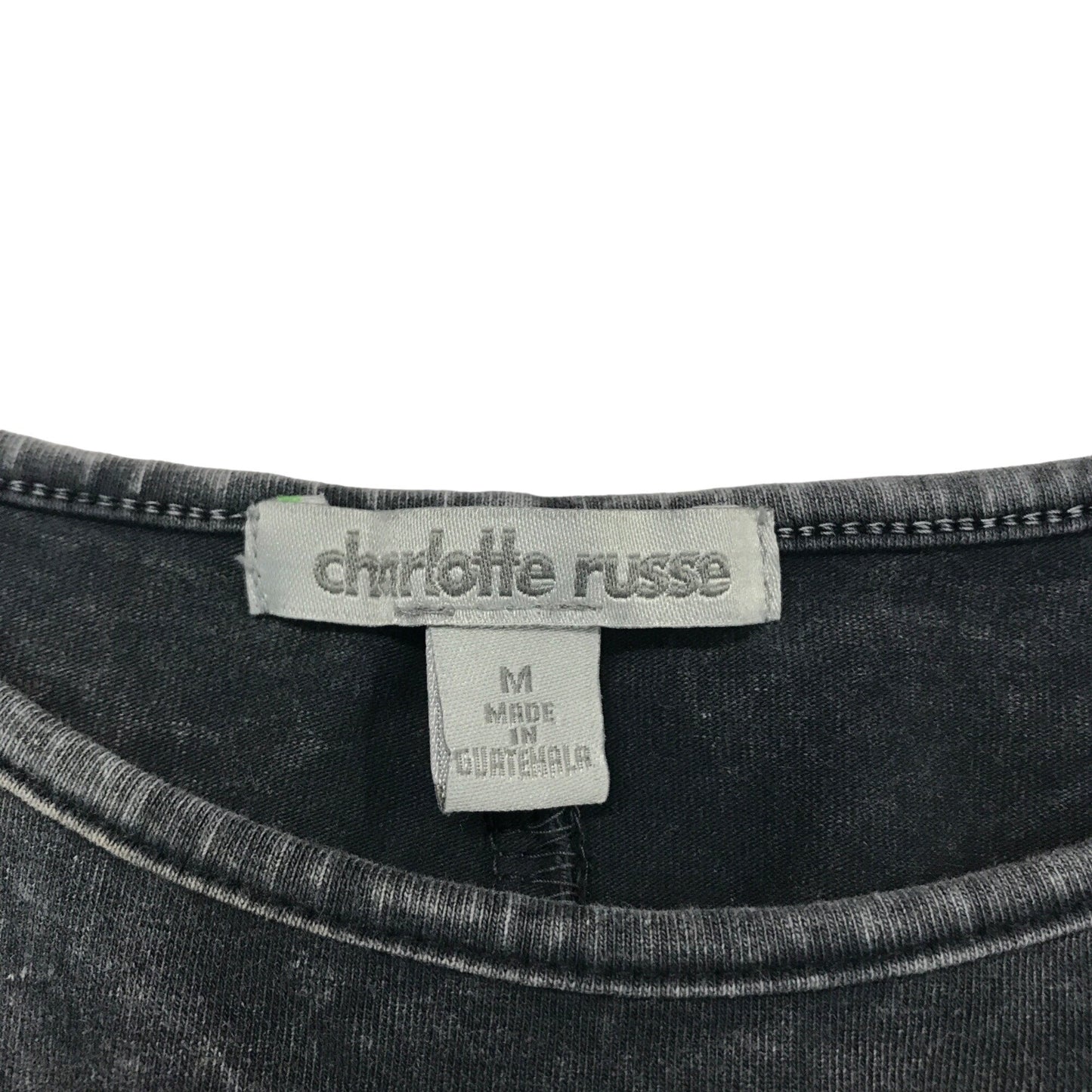 Charlotte Russe M Wild And Free Americana Vintage Black Gray Tank Top Body Suit