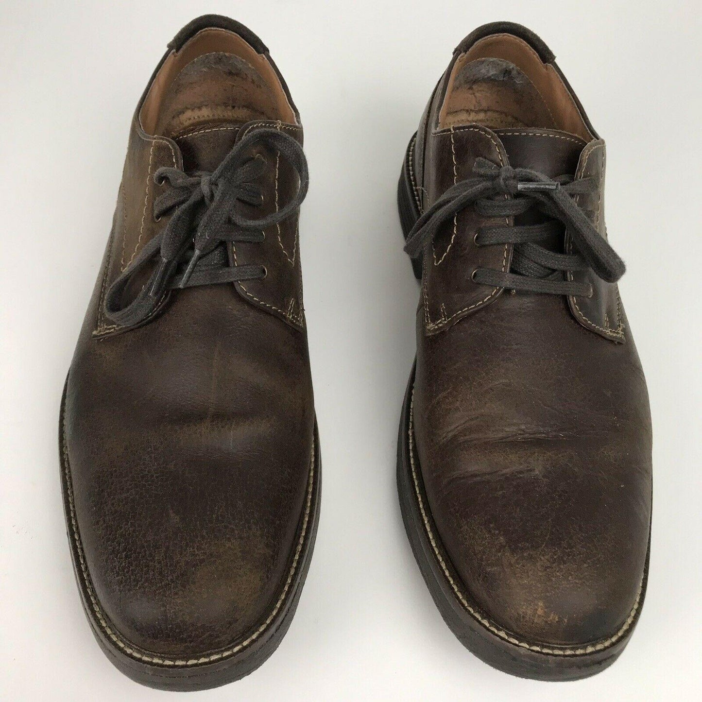 Dockers Brown Leather Parkway Oxfords Mens 10.5 Casual Work Dress Shoes