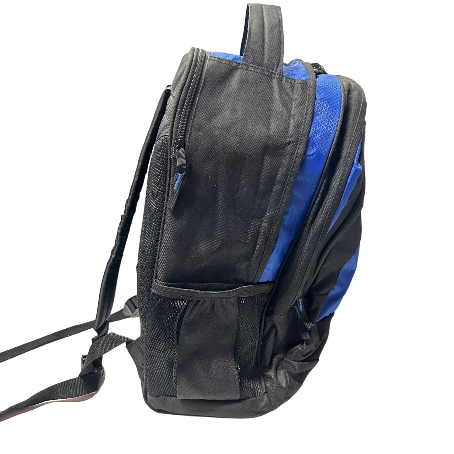 LANZA Blue Black Backpack Hiking Camping Travel School Knapsack