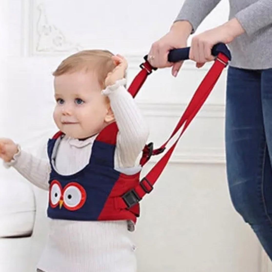 Baby Walking Belt Learning Assist Harness Removable Crouch Strap Owl Red Blue