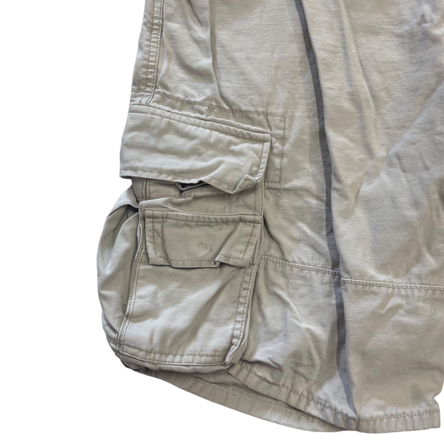 Levis Workwear Mens 36 Tan Khaki Beige Cargo Shorts Pockets Casual Loose Utility